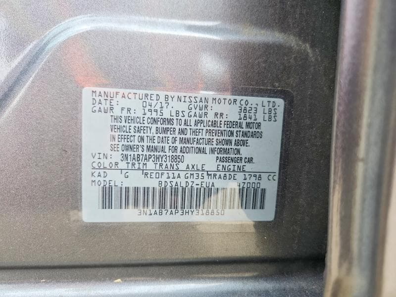 2017 NISSAN SENTRA SV 12