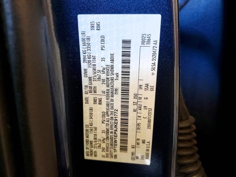 2018 FORD F150 SUPERCREW 13