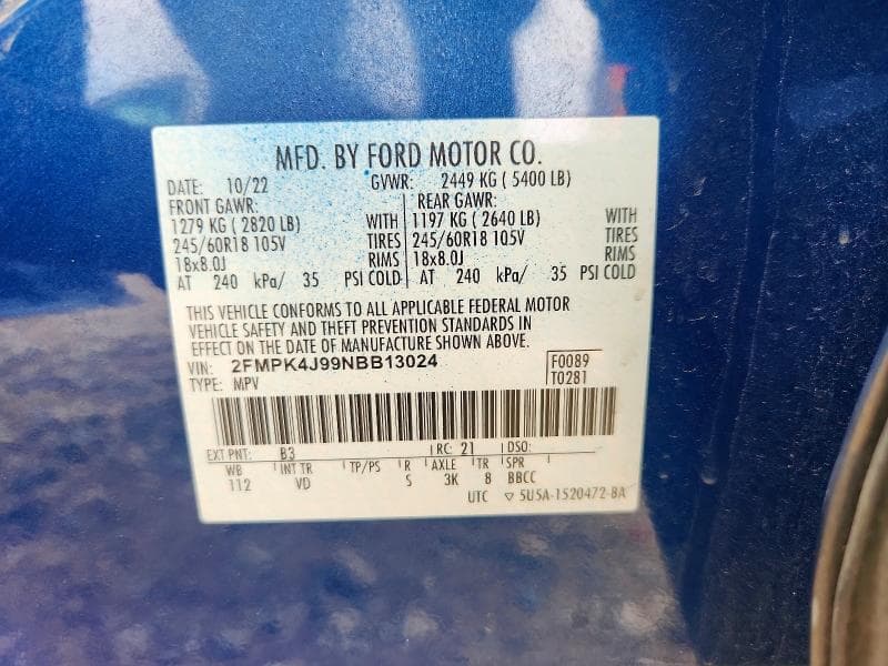 2022 FORD EDGE SEL 13