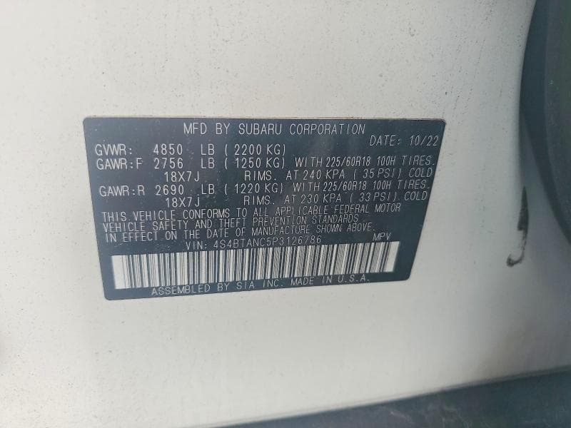 2023 SUBARU OUTBACK LIMITED 13