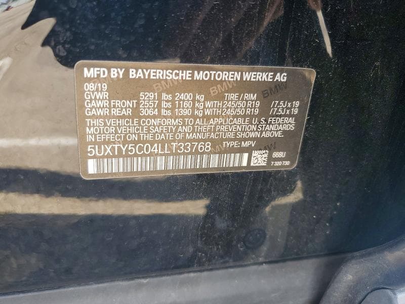 2020 BMW X3 XDRIVE30I 13