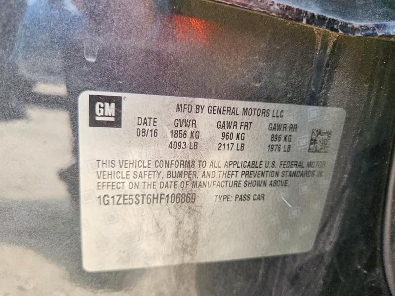 2017 CHEVROLET MALIBU LT 12