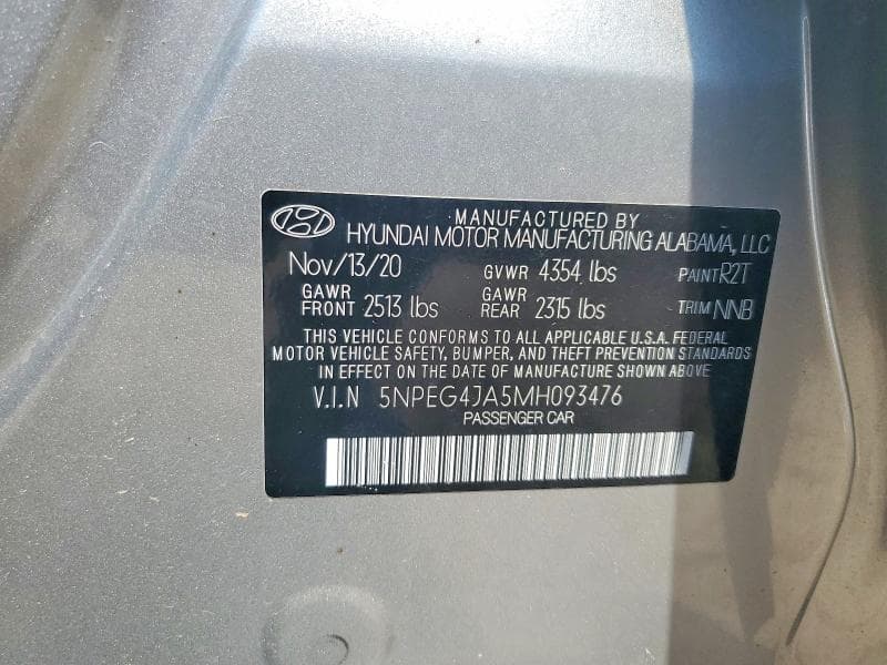 2021 HYUNDAI SONATA SE 13