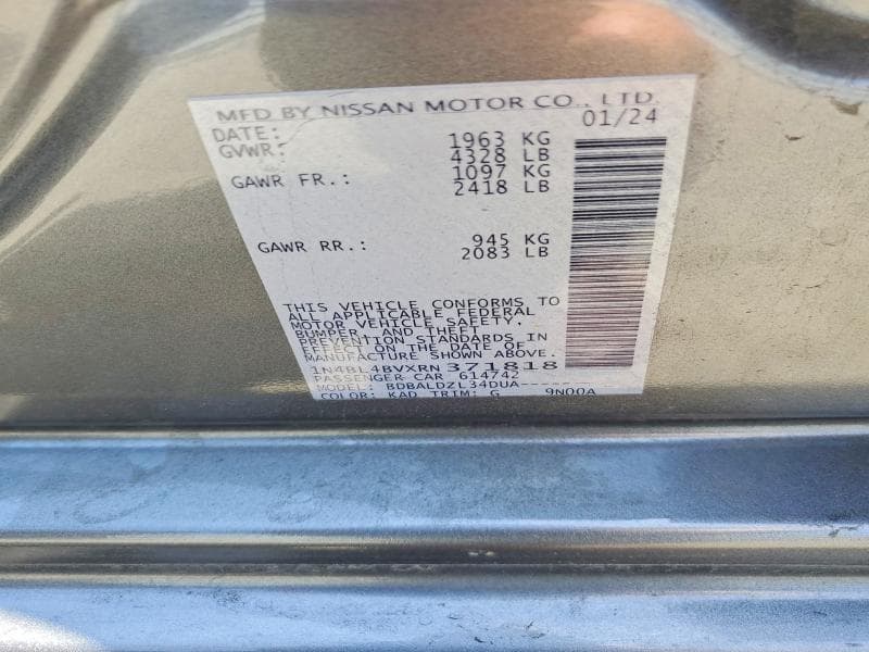 2024 NISSAN ALTIMA S 12