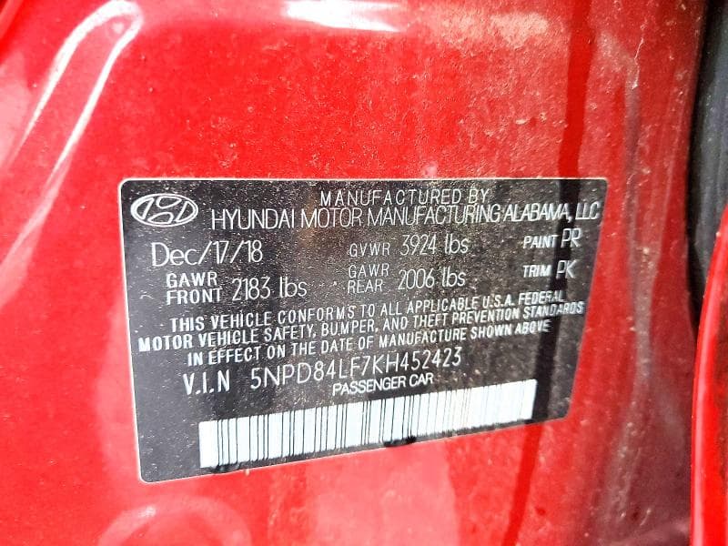 2019 HYUNDAI ELANTRA SEL 12
