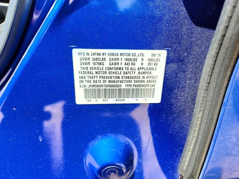 2017 HONDA FIT EX 14