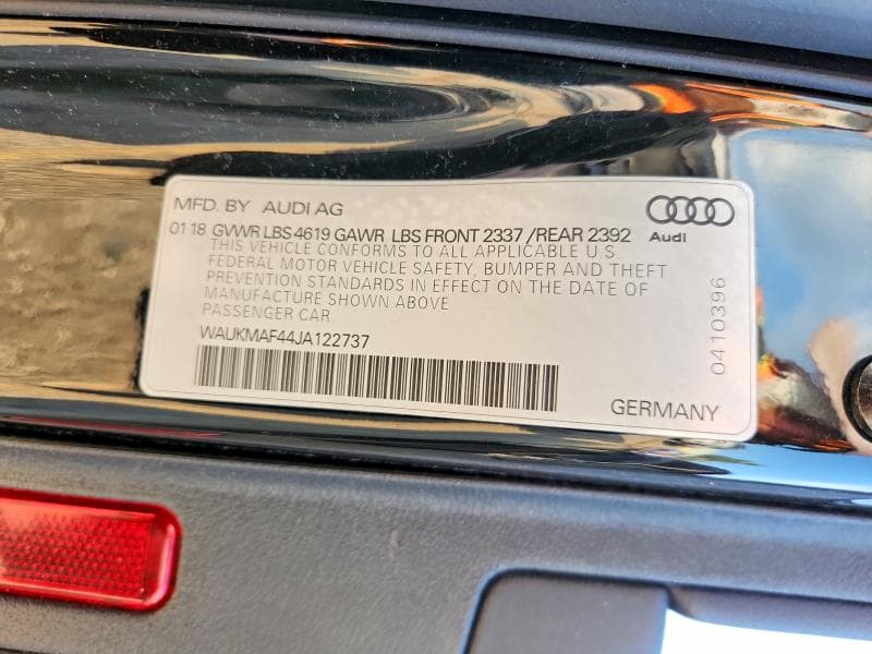 2018 AUDI A4 PREMIUM 12