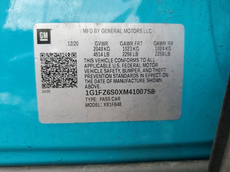2021 CHEVROLET BOLT EV PREMIER 12