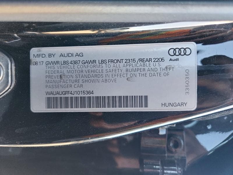 2018 AUDI A3 PREMIUM 12