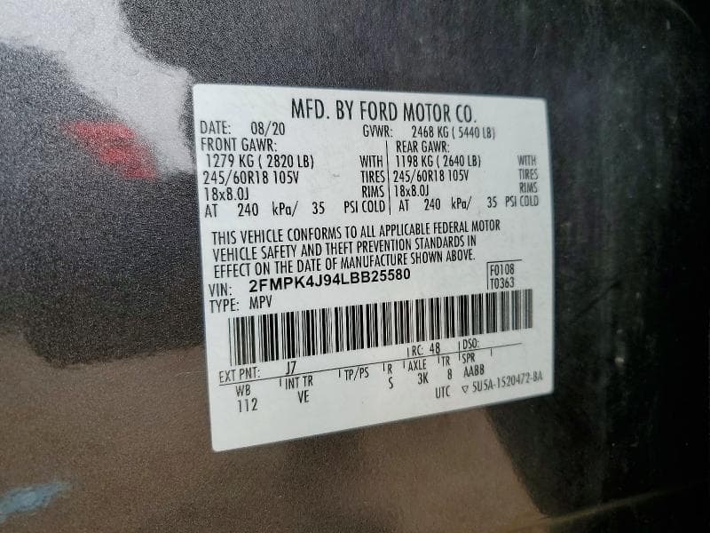 2020 FORD EDGE SEL 13