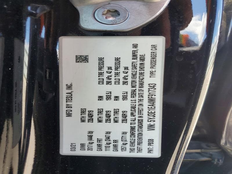 2021 TESLA MODEL 3 12