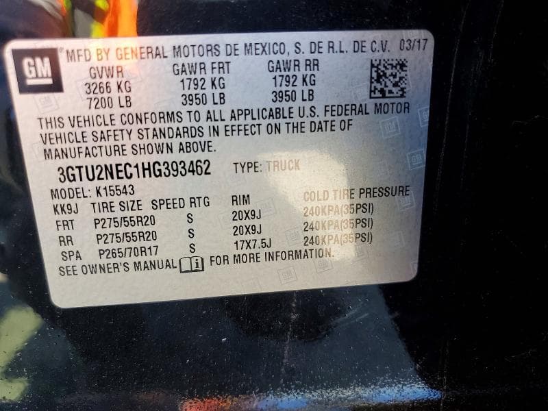 2017 GMC SIERRA K1500 SLT 12