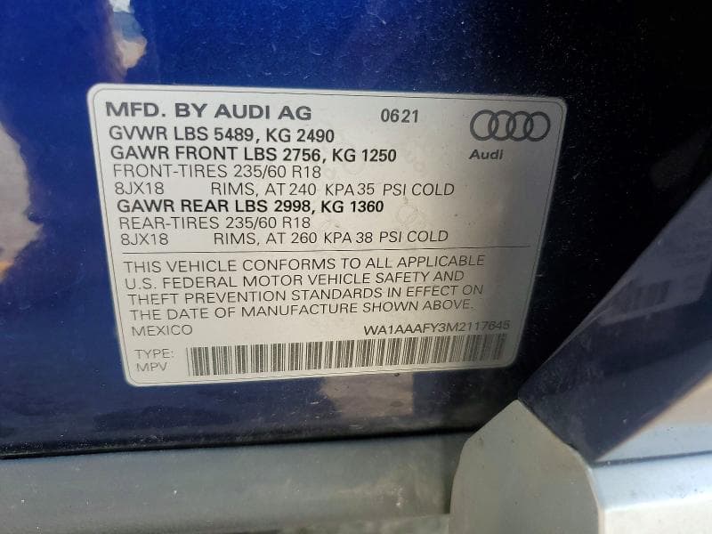 2021 AUDI Q5 PREMIUM 13