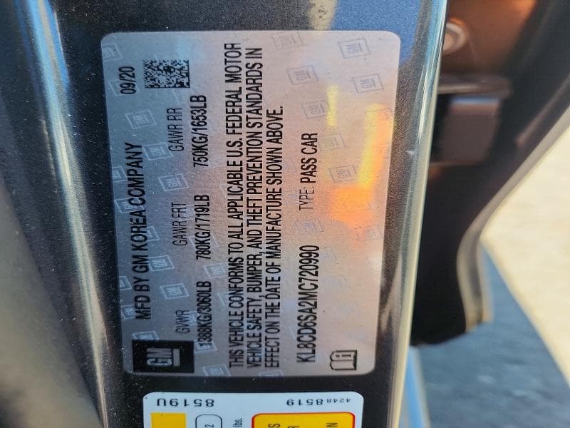 2021 CHEVROLET SPARK 1LT 12