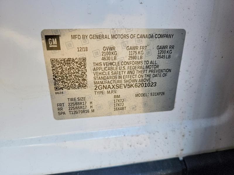 2019 CHEVROLET EQUINOX LS 14