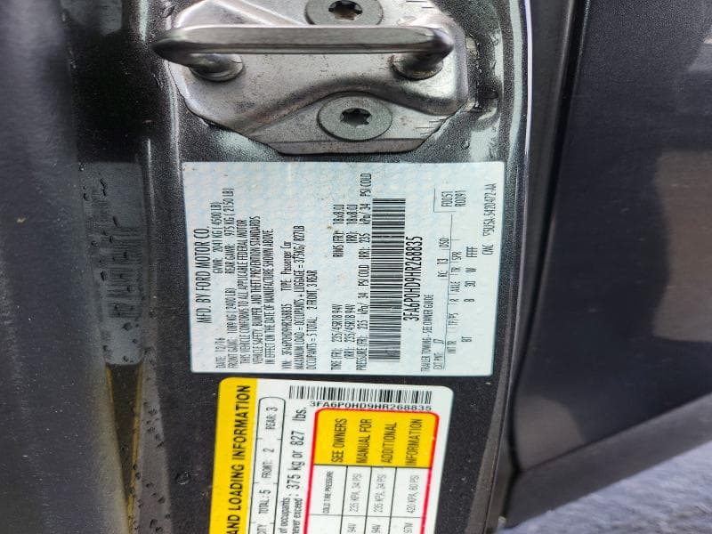 2017 FORD FUSION SE 12