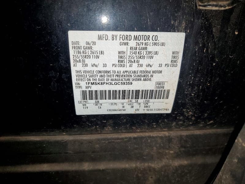 2020 FORD EXPLORER LIMITED 13