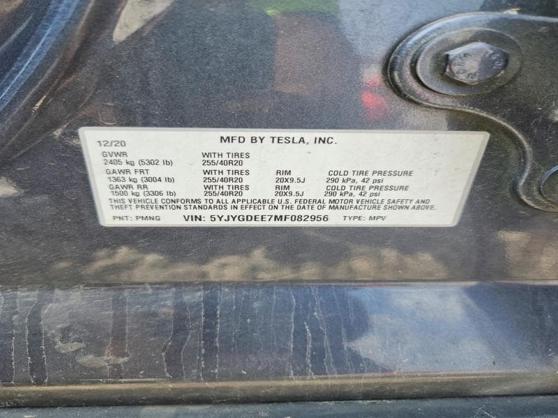 2021 TESLA MODEL Y 13