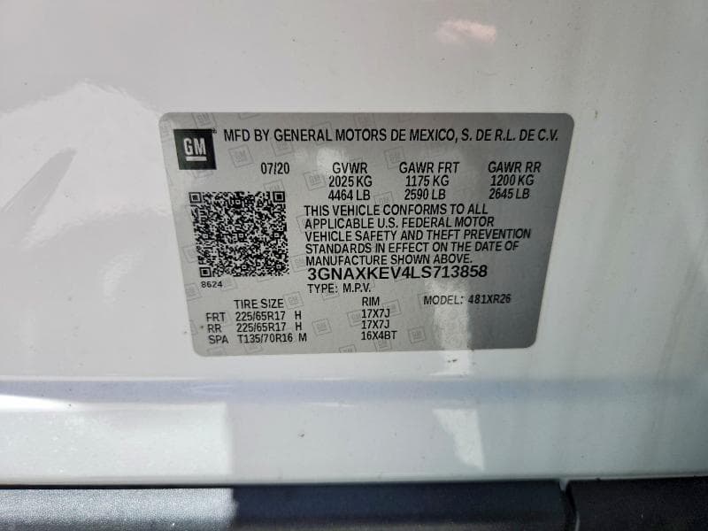 2020 CHEVROLET EQUINOX LT 13