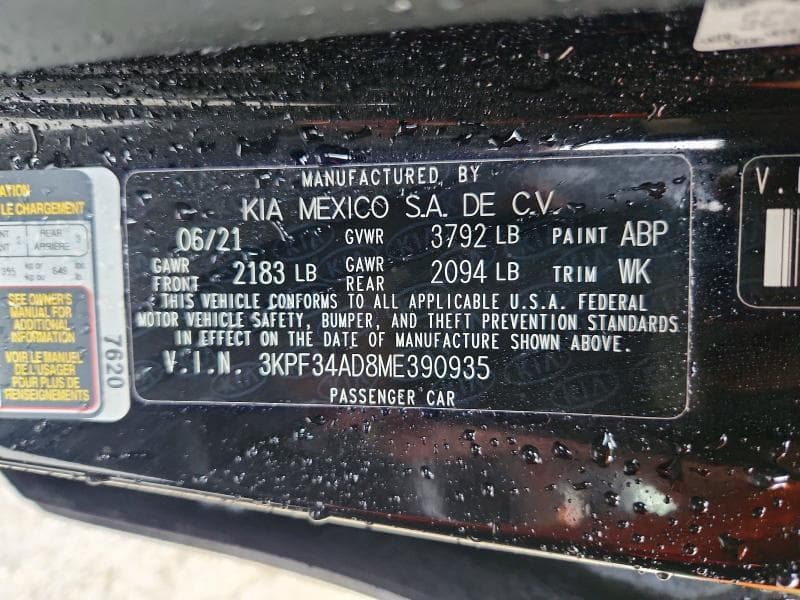 2021 KIA FORTE GT LINE 13