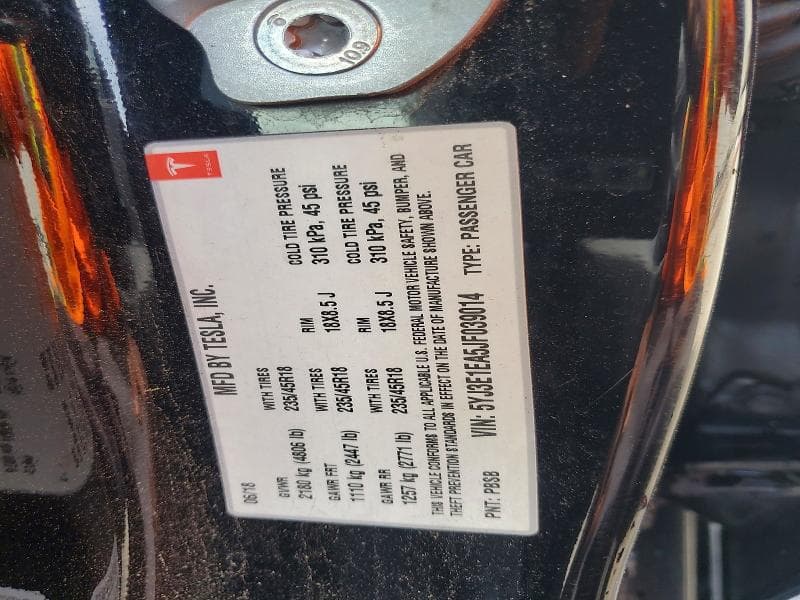 2018 TESLA MODEL 3 12