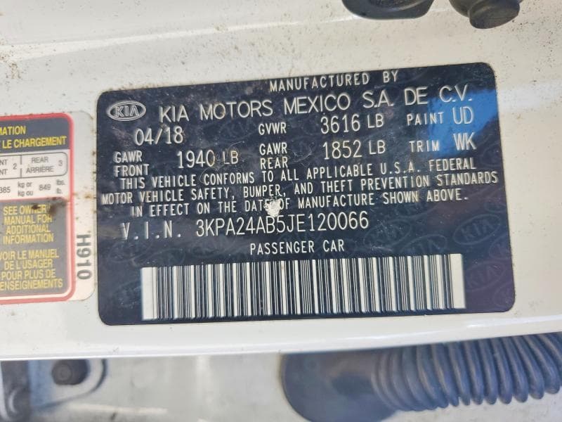 2018 KIA RIO S 12