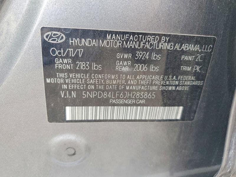 2018 HYUNDAI ELANTRA SEL 12
