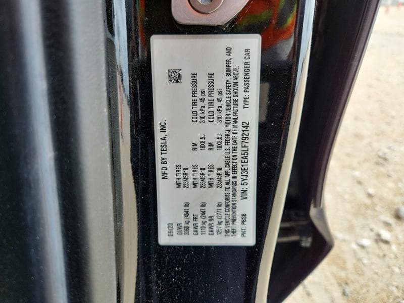 2020 TESLA MODEL 3 13
