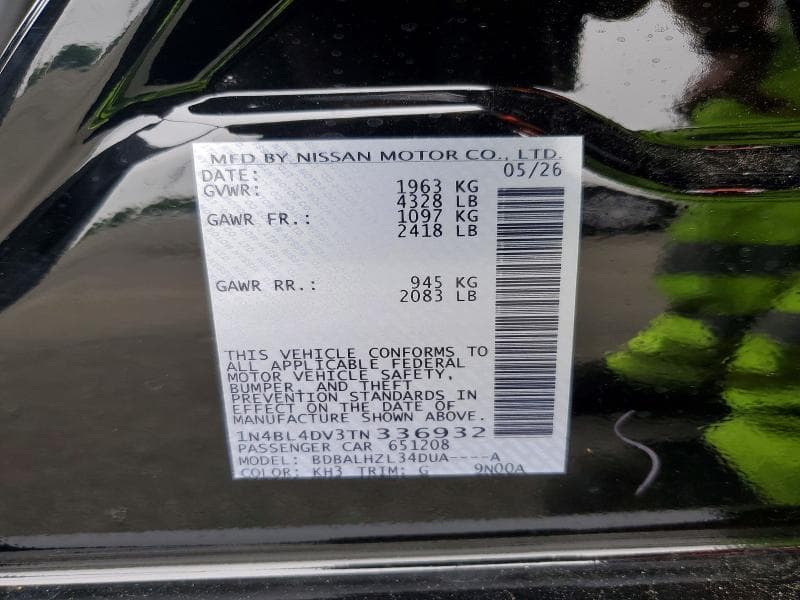 2026 NISSAN ALTIMA SV 12