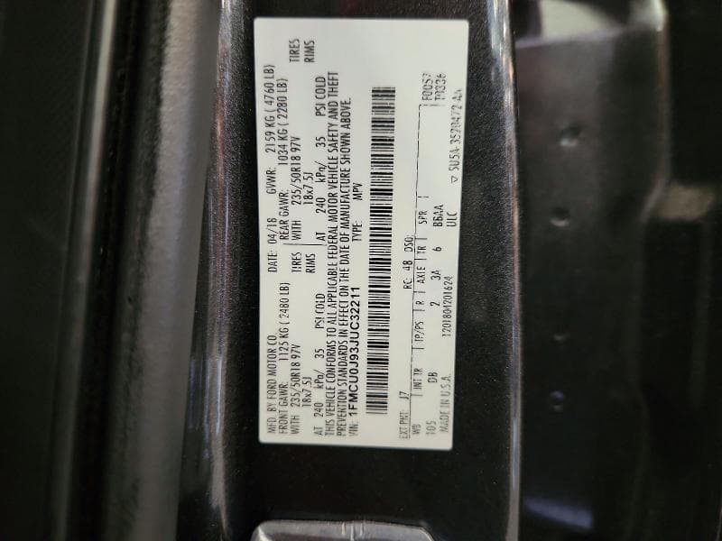 2018 FORD ESCAPE TITANIUM 13