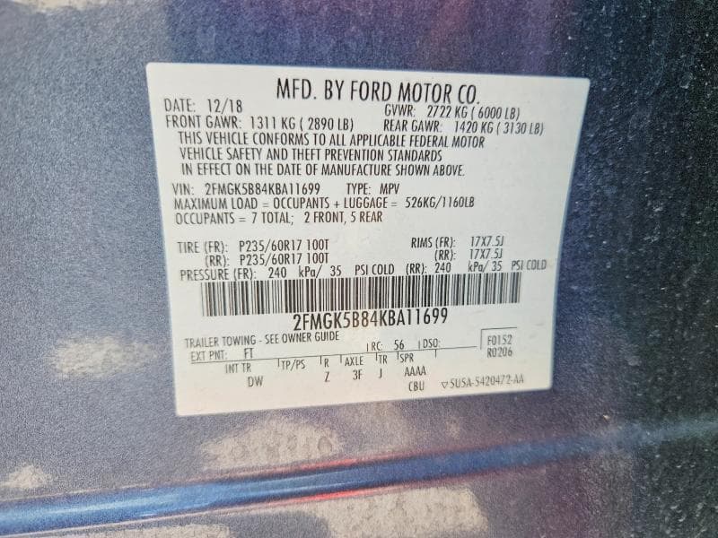 2019 FORD FLEX SE 13