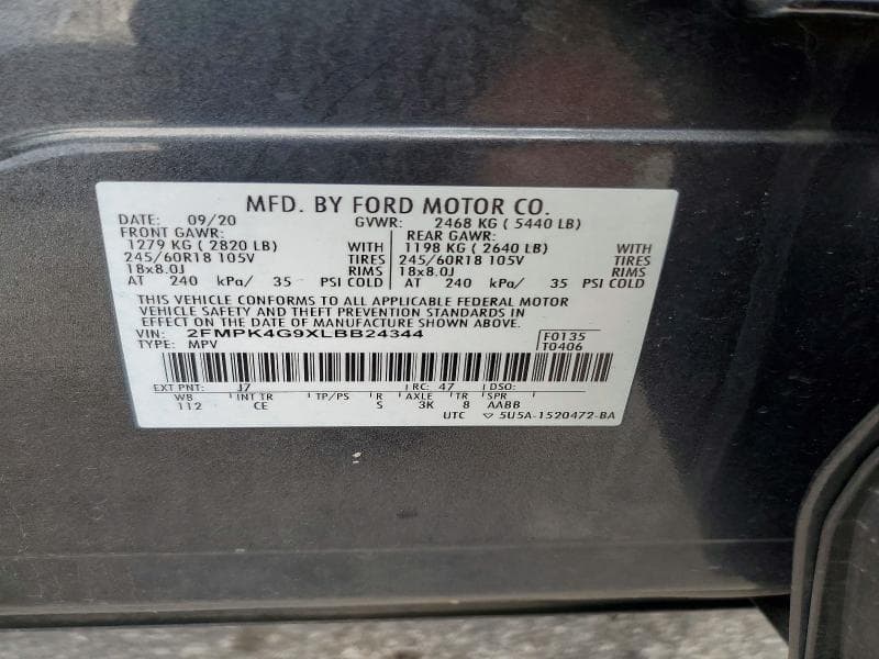 2020 FORD EDGE SE 12