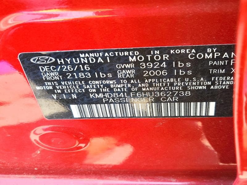 2017 HYUNDAI ELANTRA VALUE EDITION 12