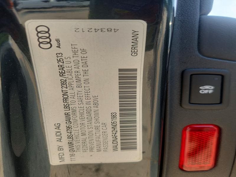 2017 AUDI A4 PREMIUM 12