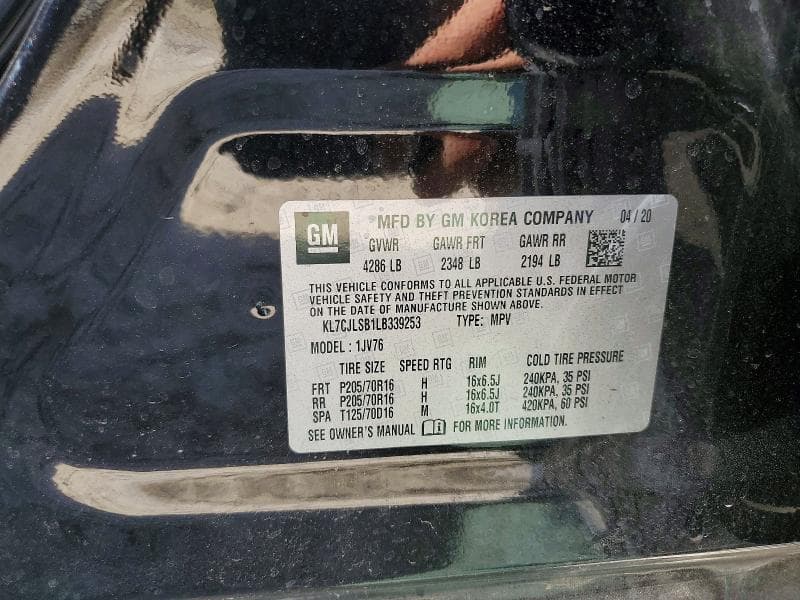 2020 CHEVROLET TRAX 1LT 14