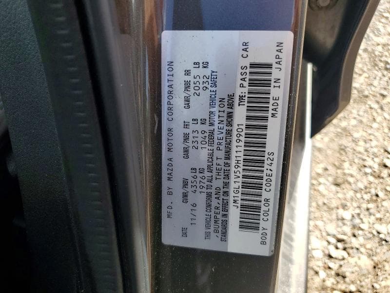 2017 MAZDA 6 TOURING 12