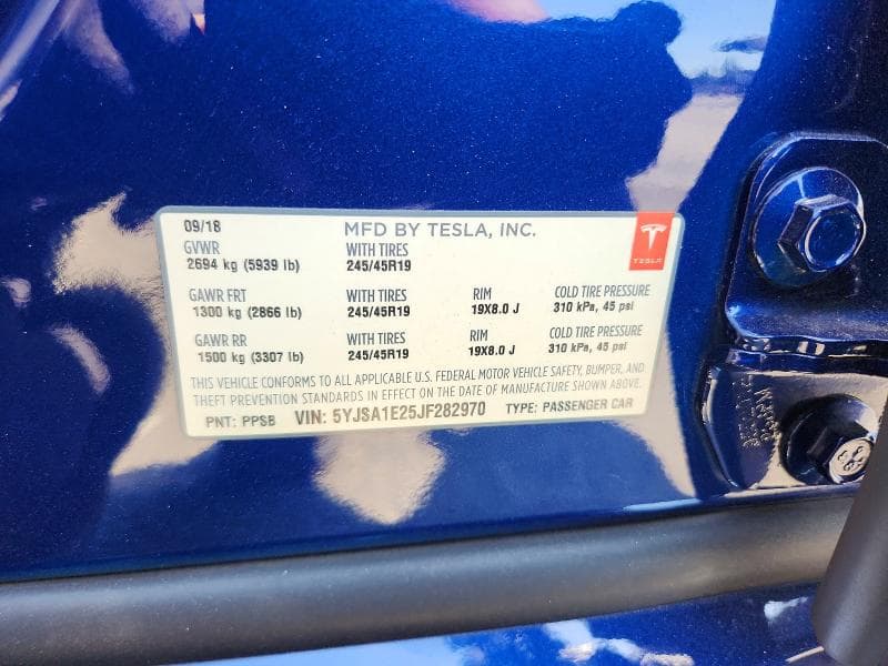 2018 TESLA MODEL S 12