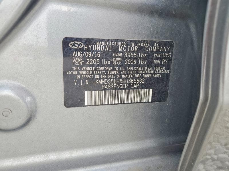 2017 HYUNDAI ELANTRA GT BASE 12