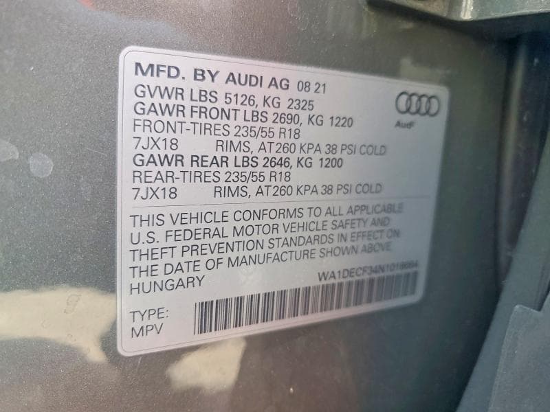 2022 AUDI Q3 PREMIUM S LINE 45 13