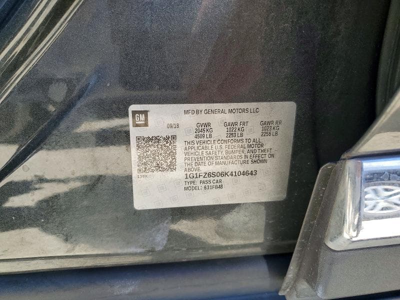 2019 CHEVROLET BOLT EV PREMIER 12