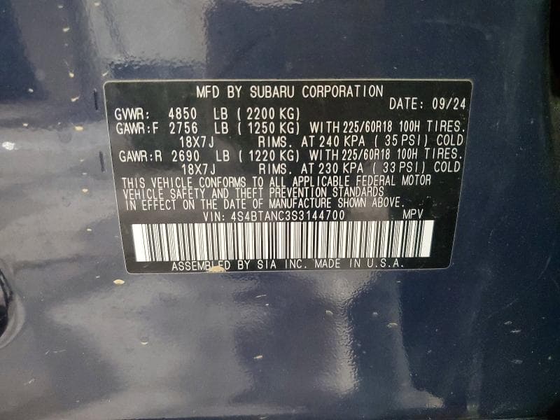 2025 SUBARU OUTBACK LIMITED 13