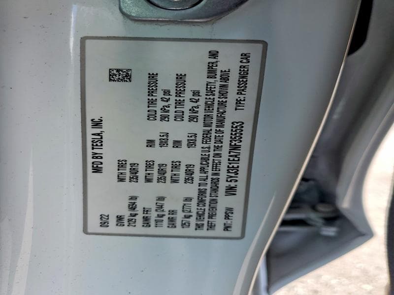 2022 TESLA MODEL 3 13