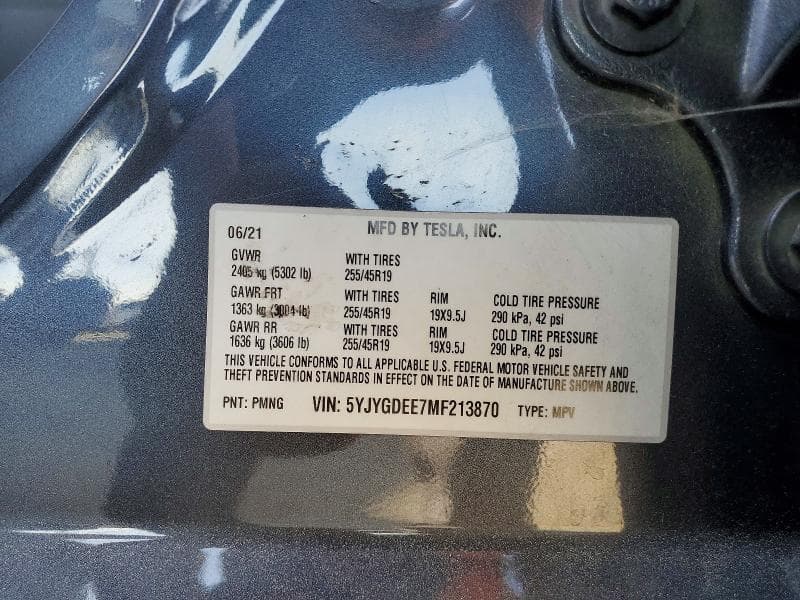2021 TESLA MODEL Y 12