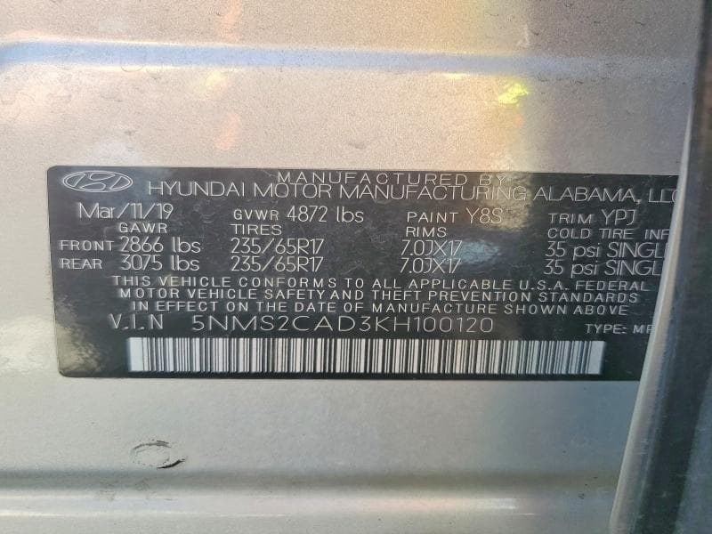2019 HYUNDAI SANTA FE SE 13