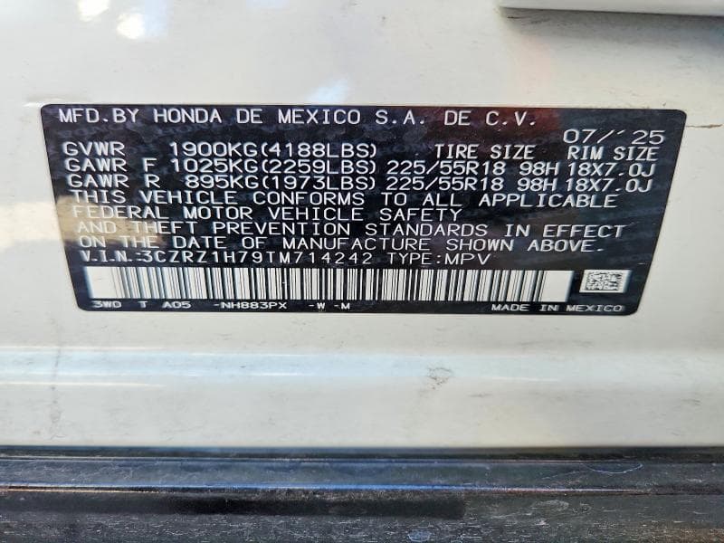 2026 HONDA HR-V EXL 13