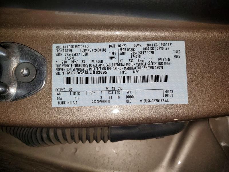 2020 FORD ESCAPE SE 13