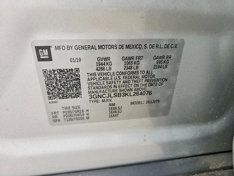 2019 CHEVROLET TRAX 1LT 13