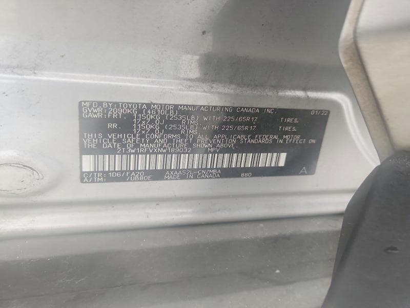 2022 TOYOTA RAV4 XLE 12