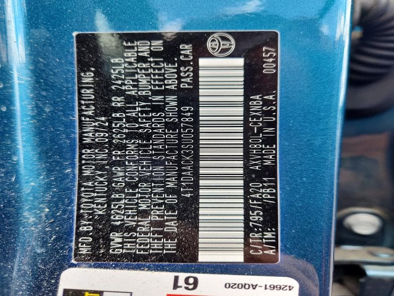 2025 TOYOTA CAMRY LE 12