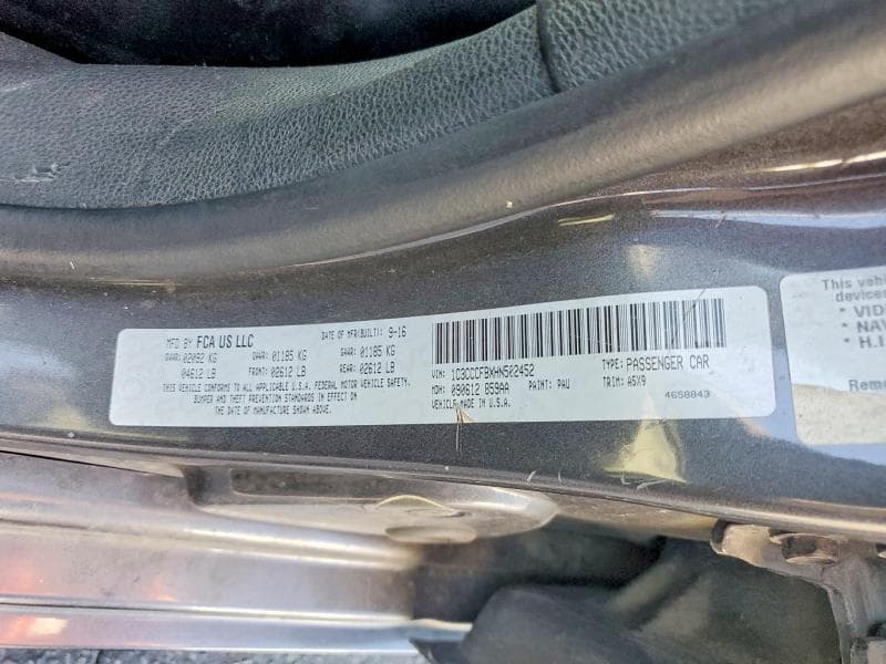 2017 CHRYSLER 200 LX 12